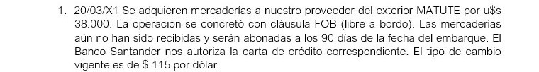 asientos contables sobre importaciones